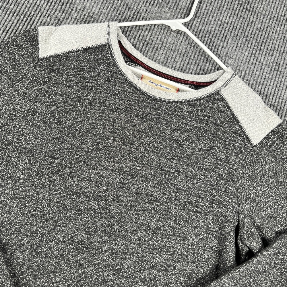 Tommy Bahama Sweater Sweatshirt Mens Large Gray Long Sleeve Casual Crew Comfort